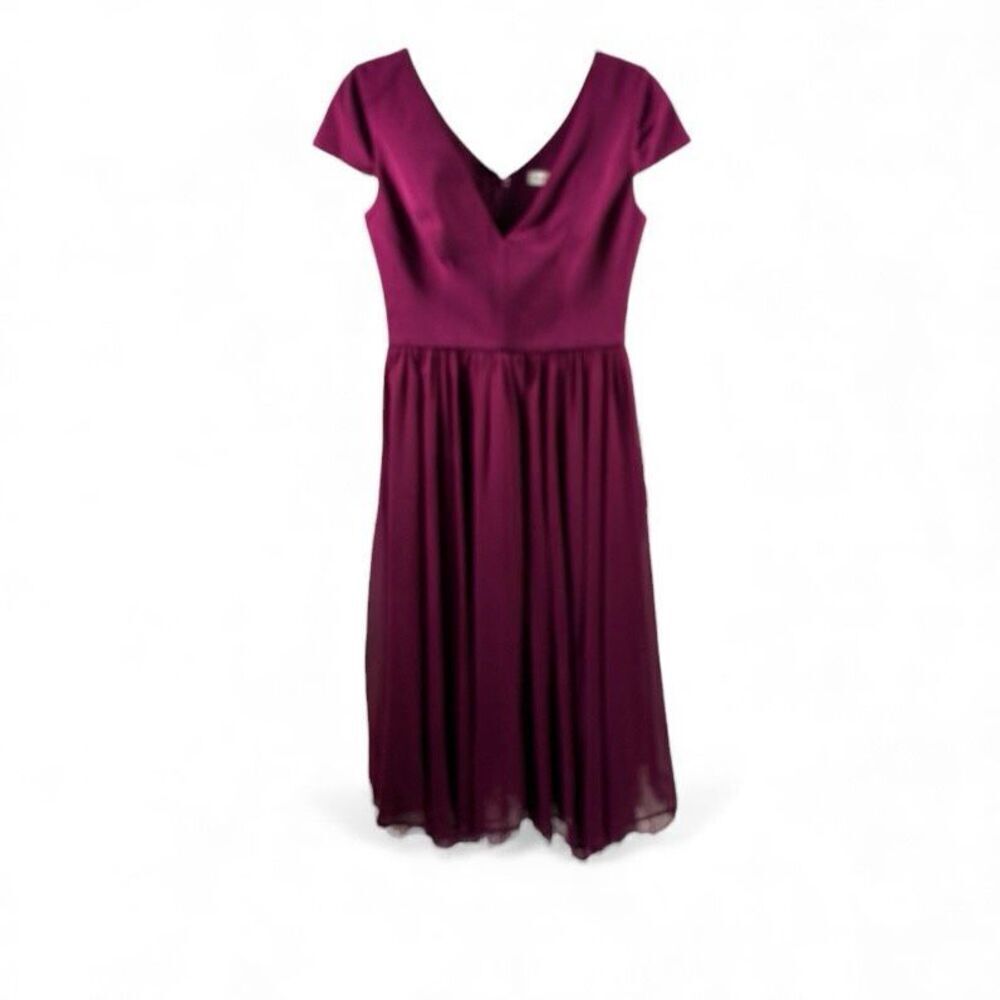 Dress the Population NWT Corey Chiffon Fit & Flare Cocktail Dress Size S